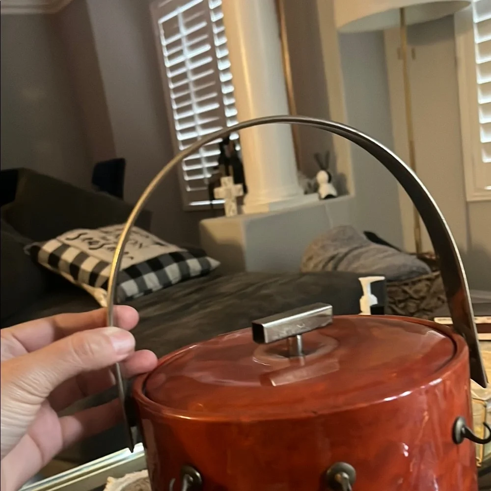 Vintage Orange Ice Bucket